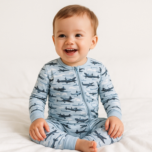 Bamboo Zippy Pajama Airplane