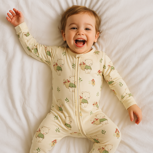 Bamboo Zippy Pajama Bear Picnic