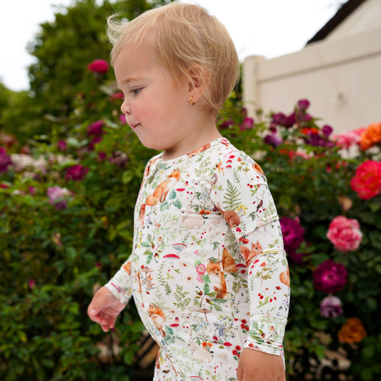 Bamboo Zippy Pajama Woodland Animals