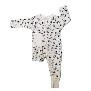 100% Boys' Organic Cotton Convertible Pyjama With Tractors For Babies - SofiaMila