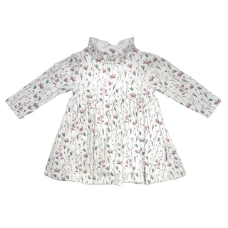 100% Organic Cotton Long Sleeve Dress in Lilac Flowers or Raspberry for Babies and Kids - SofiaMila