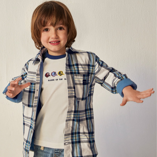 Kids Checkered Dress Shirts For Boys - SofiaMila