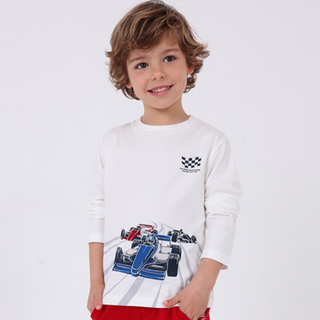 Boys Long Sleeve Shirt- Race Car For Kids - SofiaMila