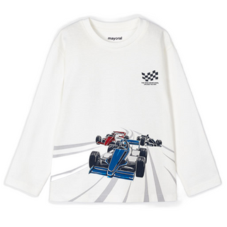 Boys Long Sleeve Shirt- Race Car For Kids - SofiaMila