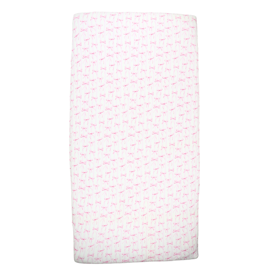 Bamboo Crib Sheet Rosy Ribbon