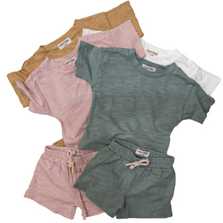 Shirts & Shorts Set with Stripes for Kids - SofiaMila