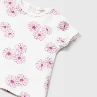 Pink Overall with Flower Shirt Set - SofiaMila