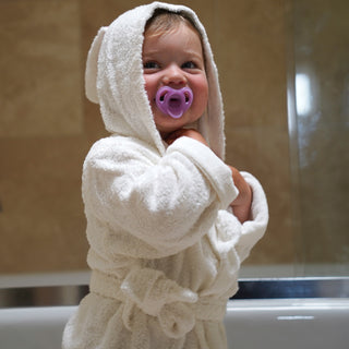 Organic Bamboo Viscose Bath Robe With Bunny Ears For Kids (2-9T) - SofiaMila