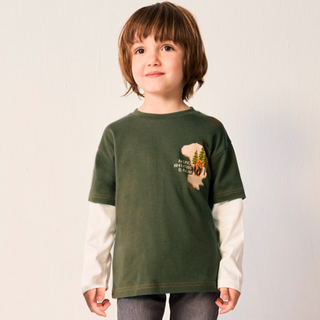 Boys Long Sleeve T-Shirt- Forest Green for Kids - SofiaMila