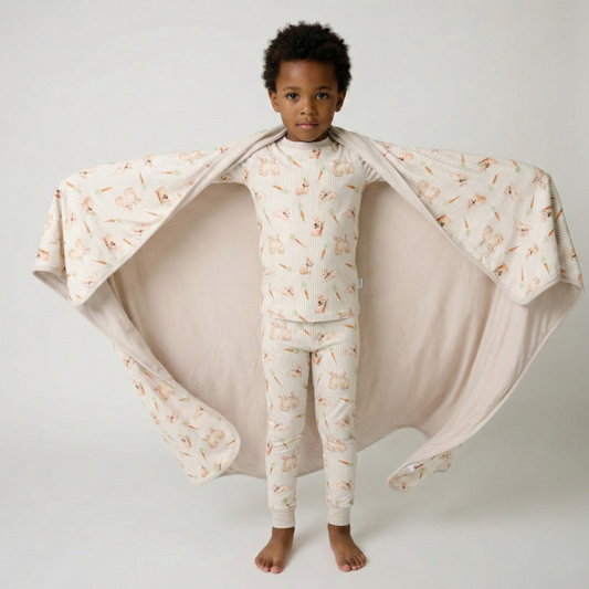 Bamboo Large Blanket Bunny Trail