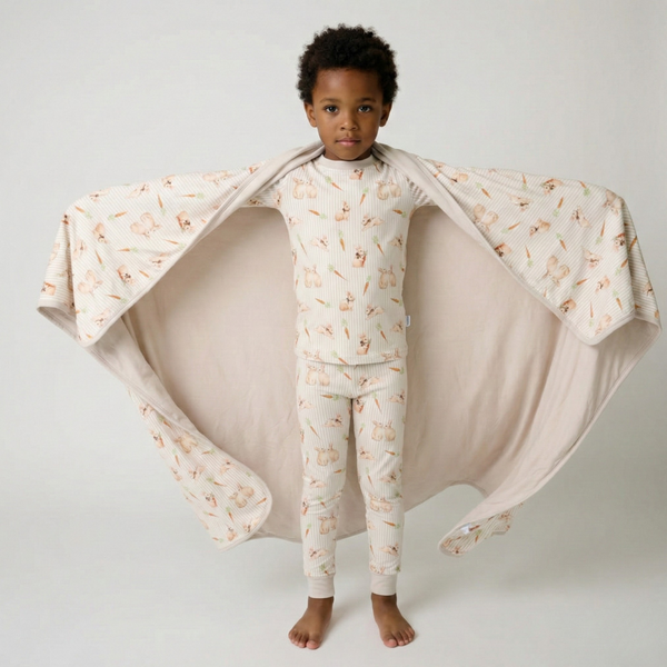 Bamboo Large Blanket Bunny Trail