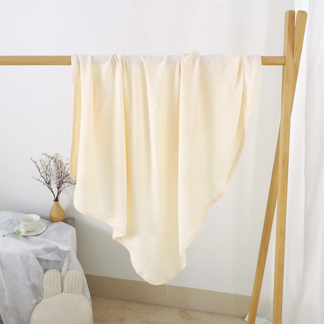Organic Cotton Pointelle Swaddle Blanket