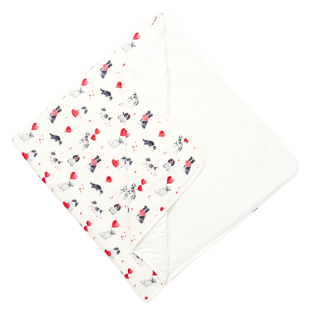 Bamboo Large Blanket Puppy Valentine