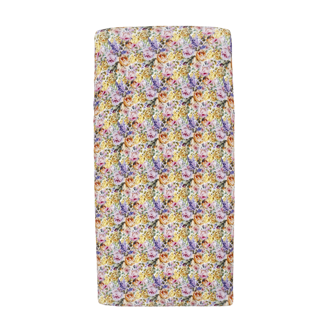 Bamboo Fitted Crib Sheet Lavender Rose