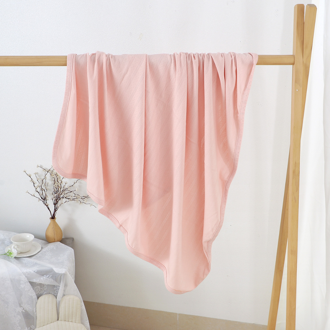 Organic Cotton Pointelle Swaddle Blanket