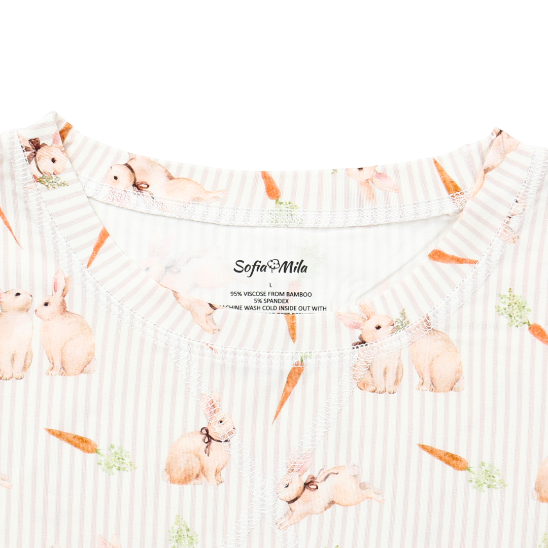 Men's Adult Bamboo Two-Piece Pajama Bunny Trail