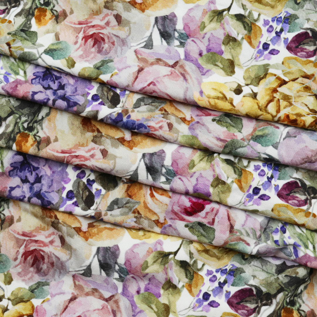 Bamboo Fitted Crib Sheet Lavender Rose