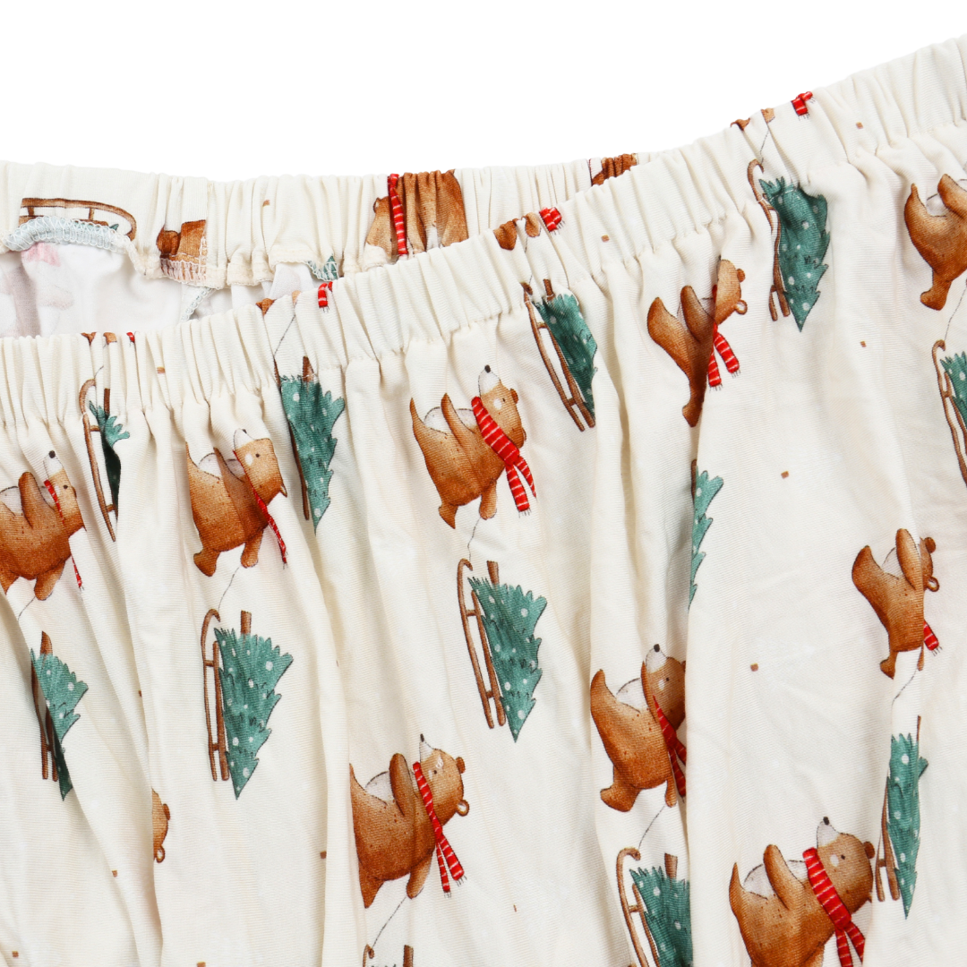 Bamboo Fitted Crib Sheet Winter Bear