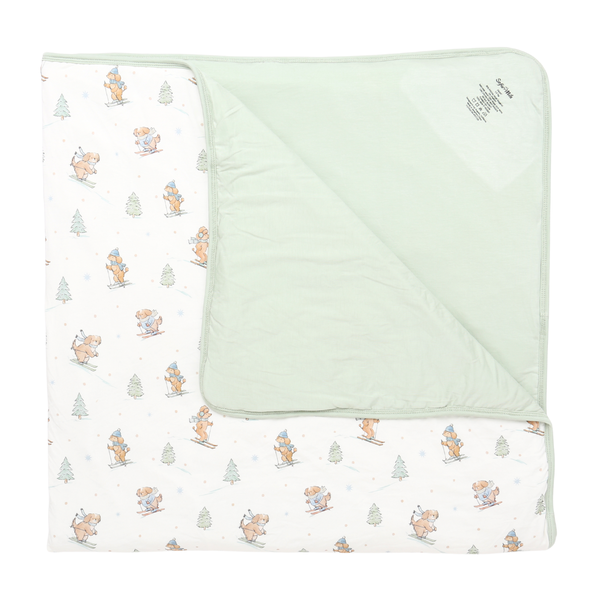 Bamboo Large Blanket Ski Pups