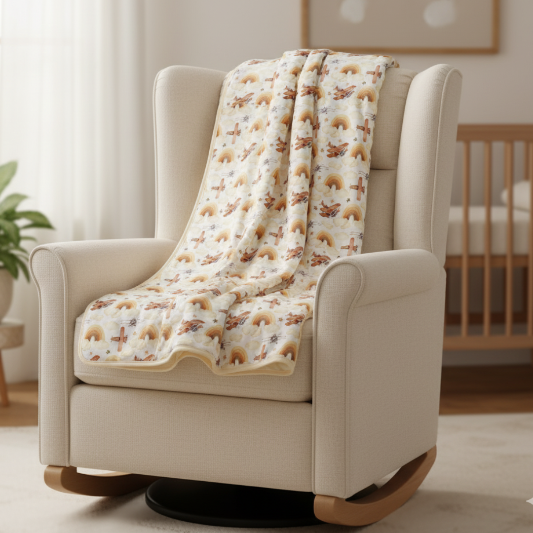 Bamboo Large Blanket Neutral Skies