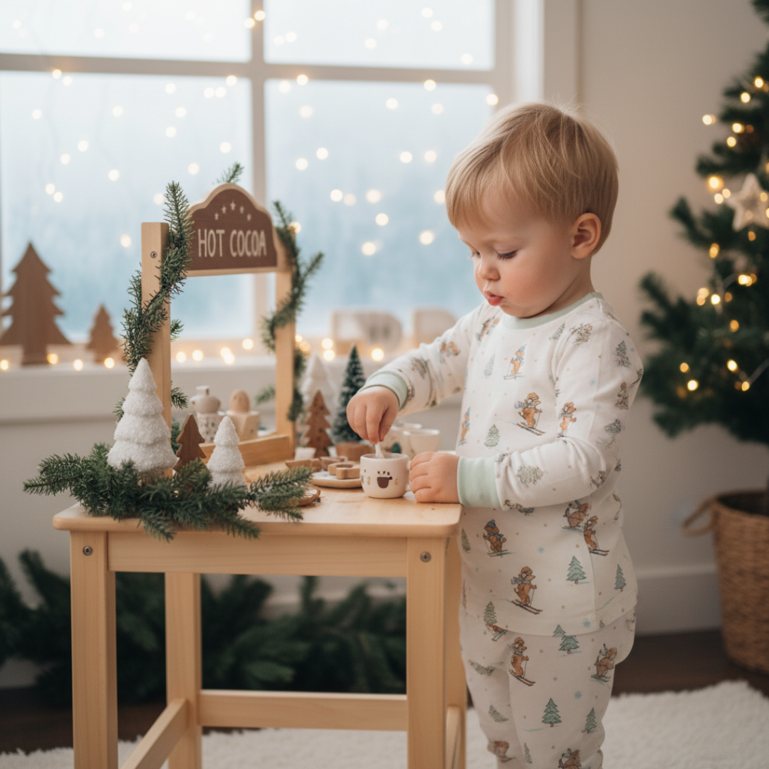 Bamboo Two Piece Pajama Ski Pups