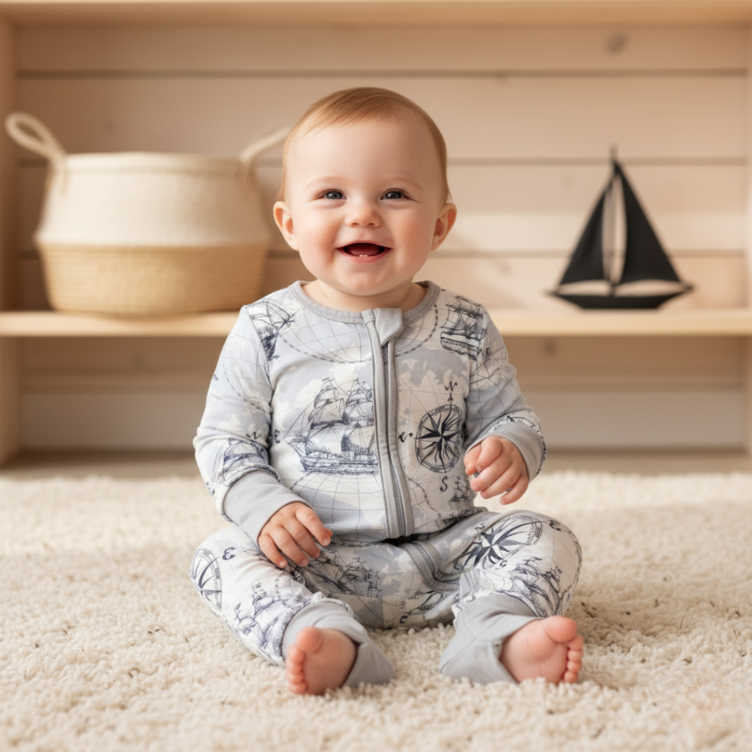 Bamboo Zippy Pajama Sailor