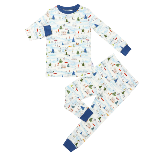 Bamboo Two Piece Pajama Winter Village