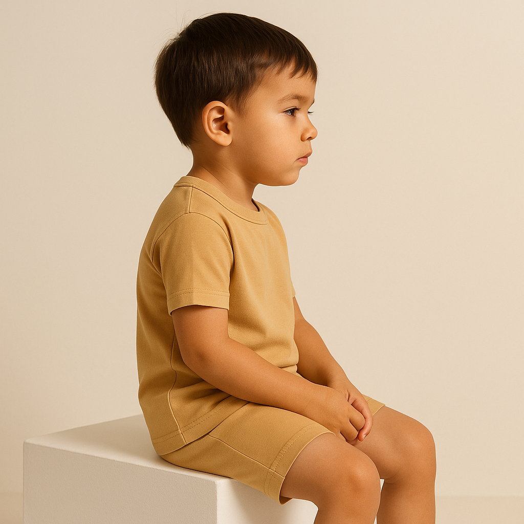 Bamboo Shorts & T-Shirt Set Honey Beige