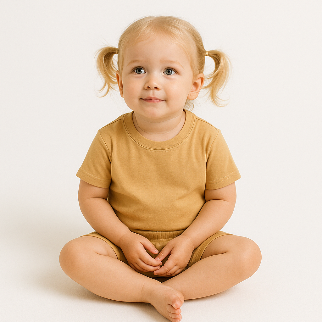 Bamboo Shorts & T-Shirt Set Honey Beige