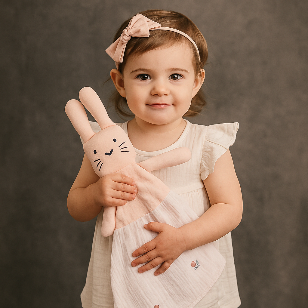 Muslin Rose Lovey Blanket Toy for Babies and Kids