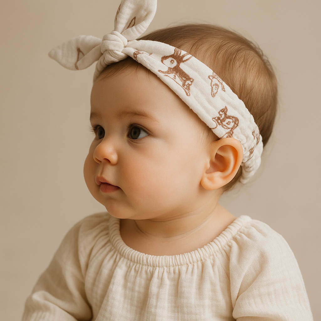 Organic Cotton Headband Mushroom Meadow