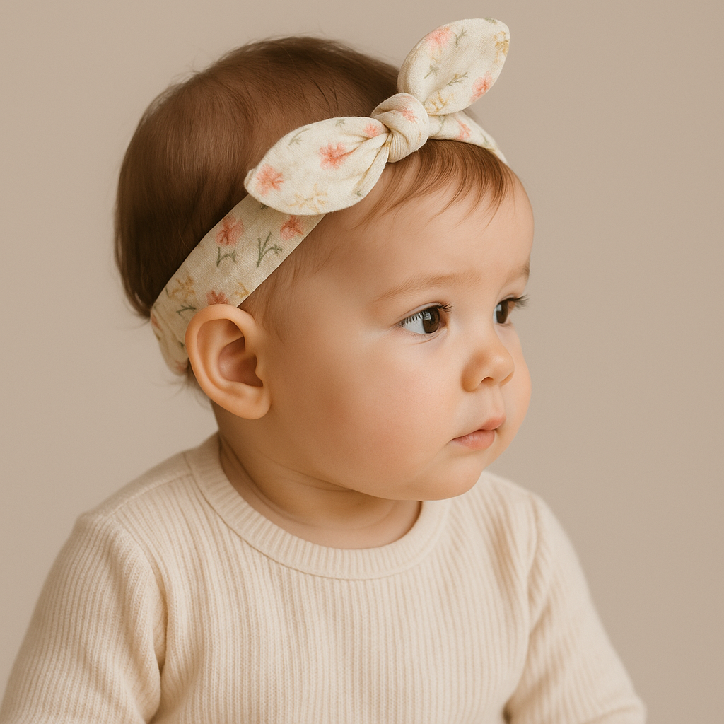 Organic Cotton Headband Summer Petals