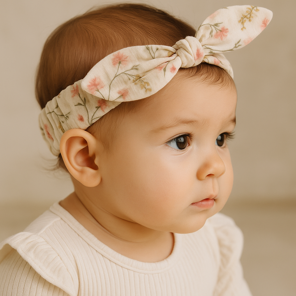 Organic Cotton Headband Summer Petals