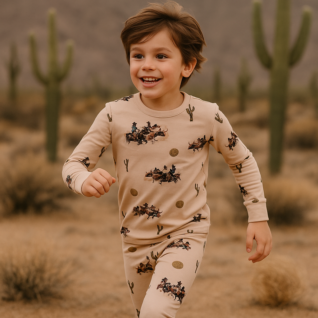 Bamboo Two Piece Pajama Western Rodeo