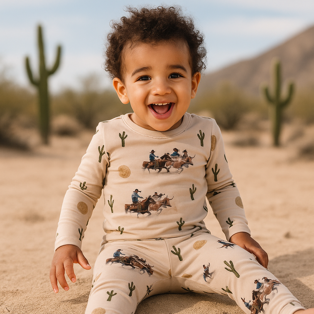 Bamboo Two Piece Pajama Western Rodeo