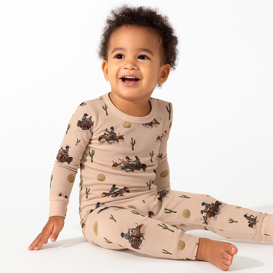 Bamboo Two Piece Pajama Western Rodeo