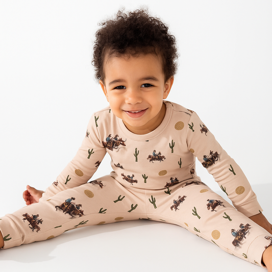 Bamboo Two Piece Pajama Western Rodeo