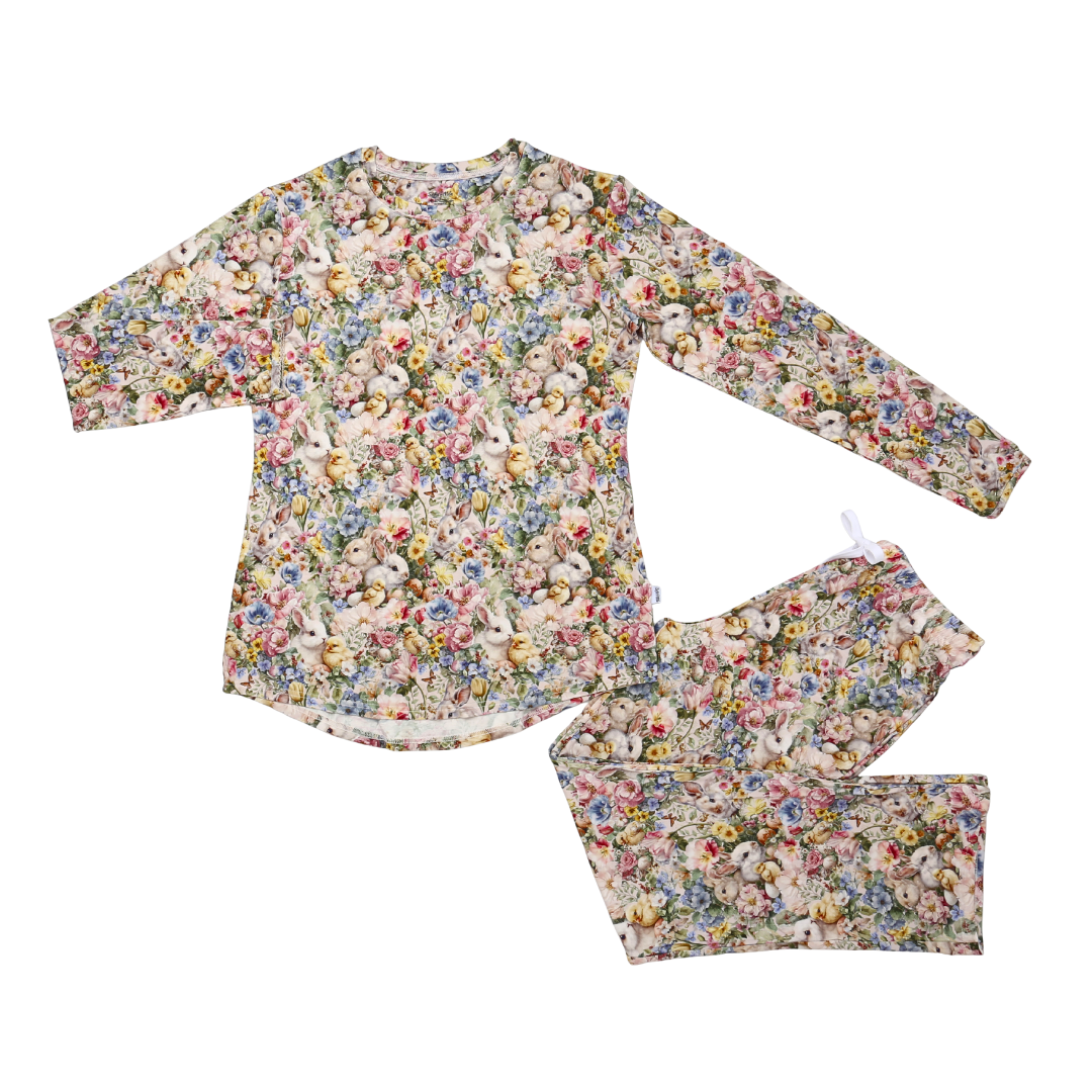 Women's Adult Bamboo Two Piece Easter Morning