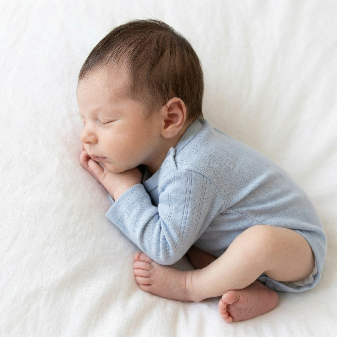 Organic Cotton Pointelle Kimono Baby Bodysuit