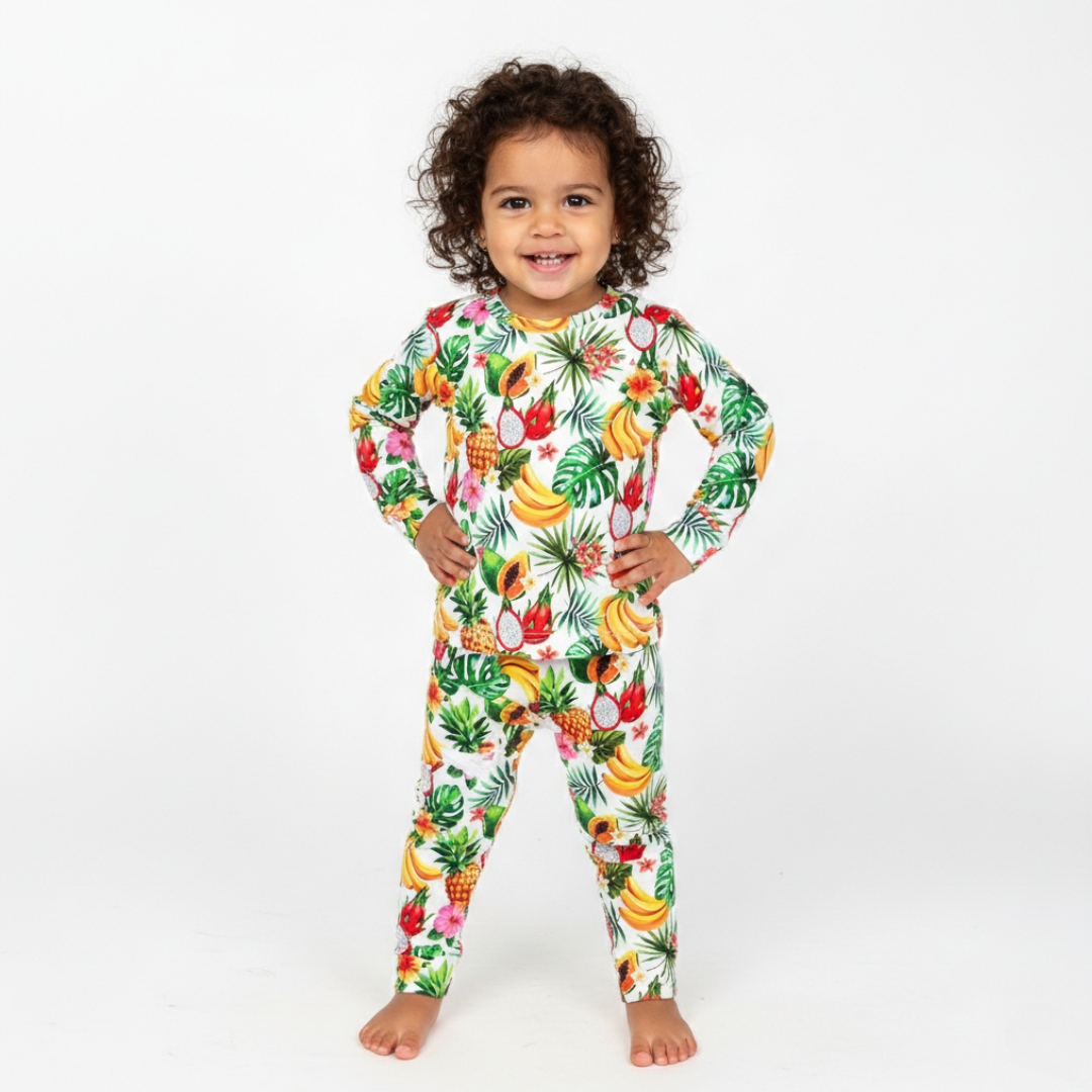 Bamboo Two-Piece Pajama Tropical Fruit