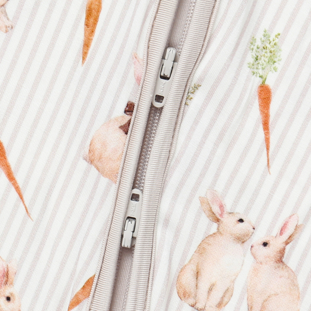 Bamboo Zippy Pajama Bunny Trail