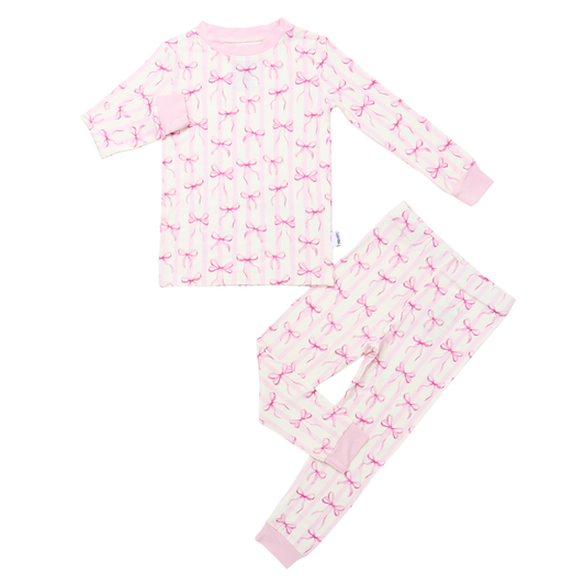 Bamboo Two Piece Pajama Rosy Ribbon