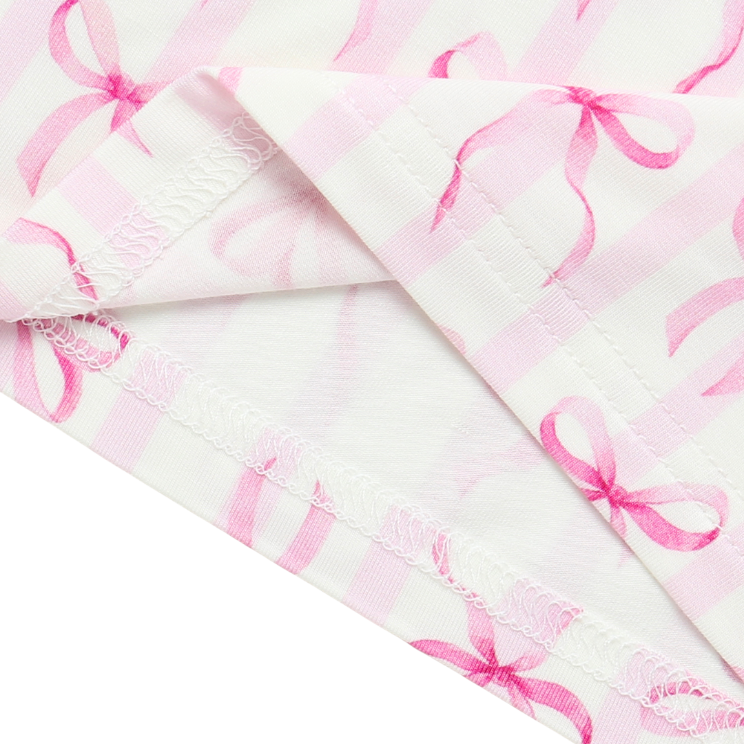 Bamboo Two Piece Pajama Rosy Ribbon