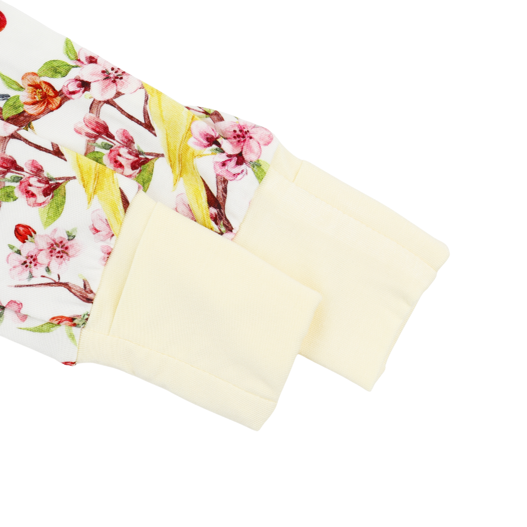 Bamboo Ruffle Zippy Pajama Cherry Blossom