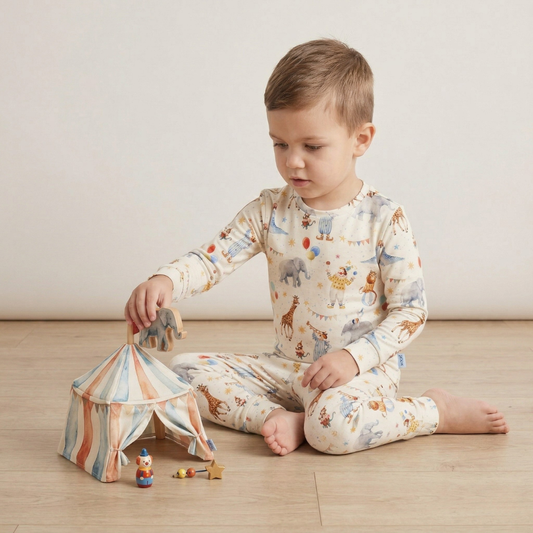 Bamboo Two-Piece Pajama Circus Party