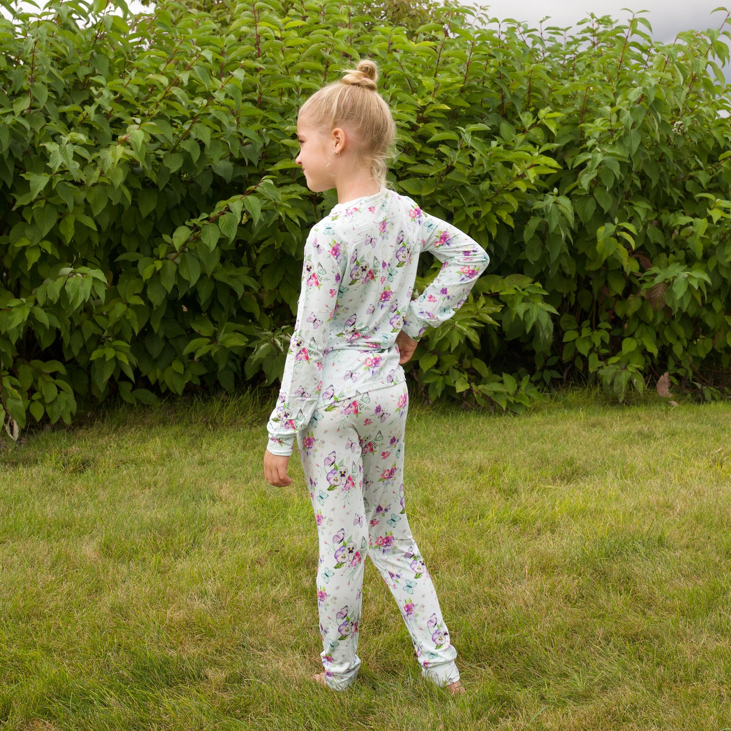 Bamboo Two Piece Pajama Butterfly Garden