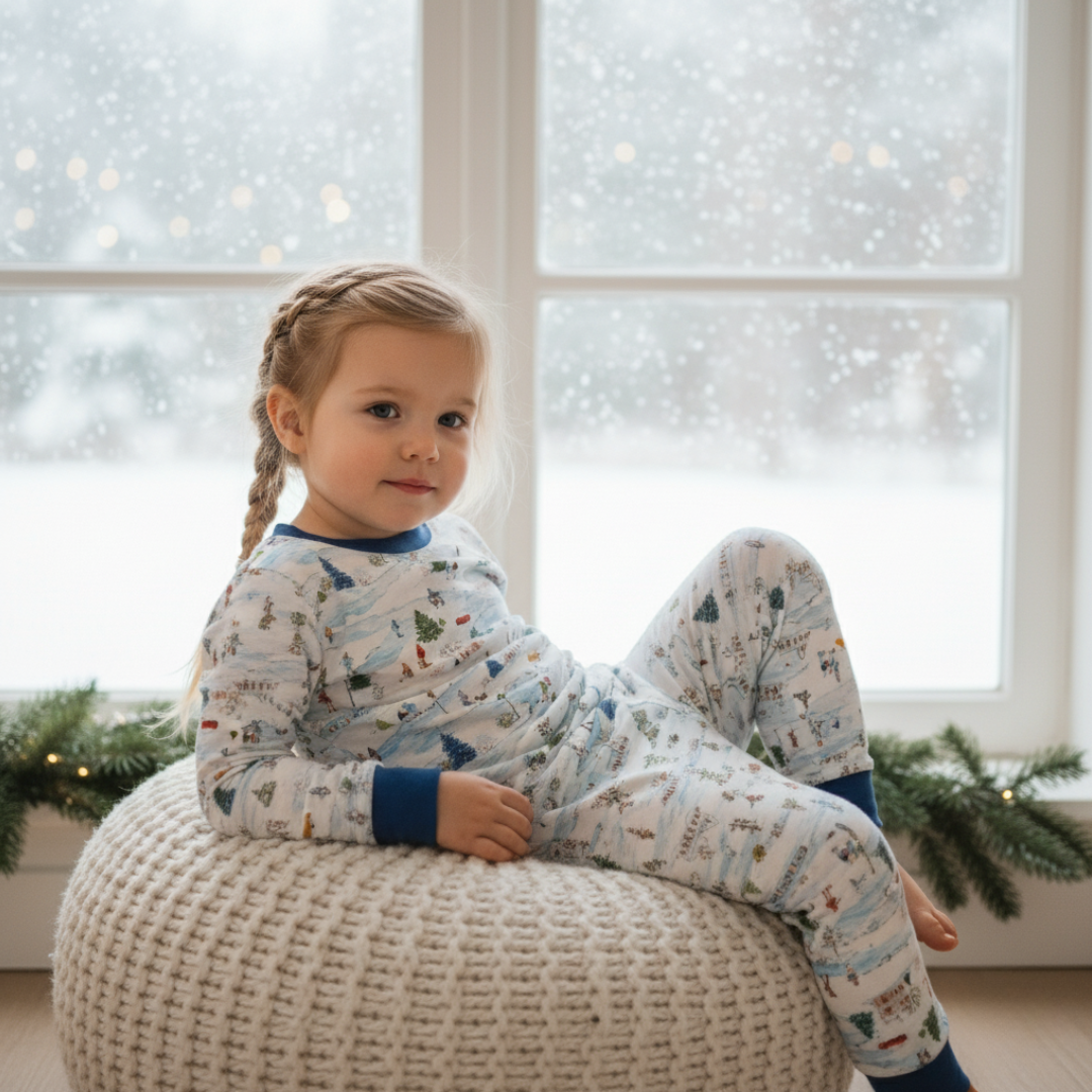Bamboo Two Piece Pajama Winter Village