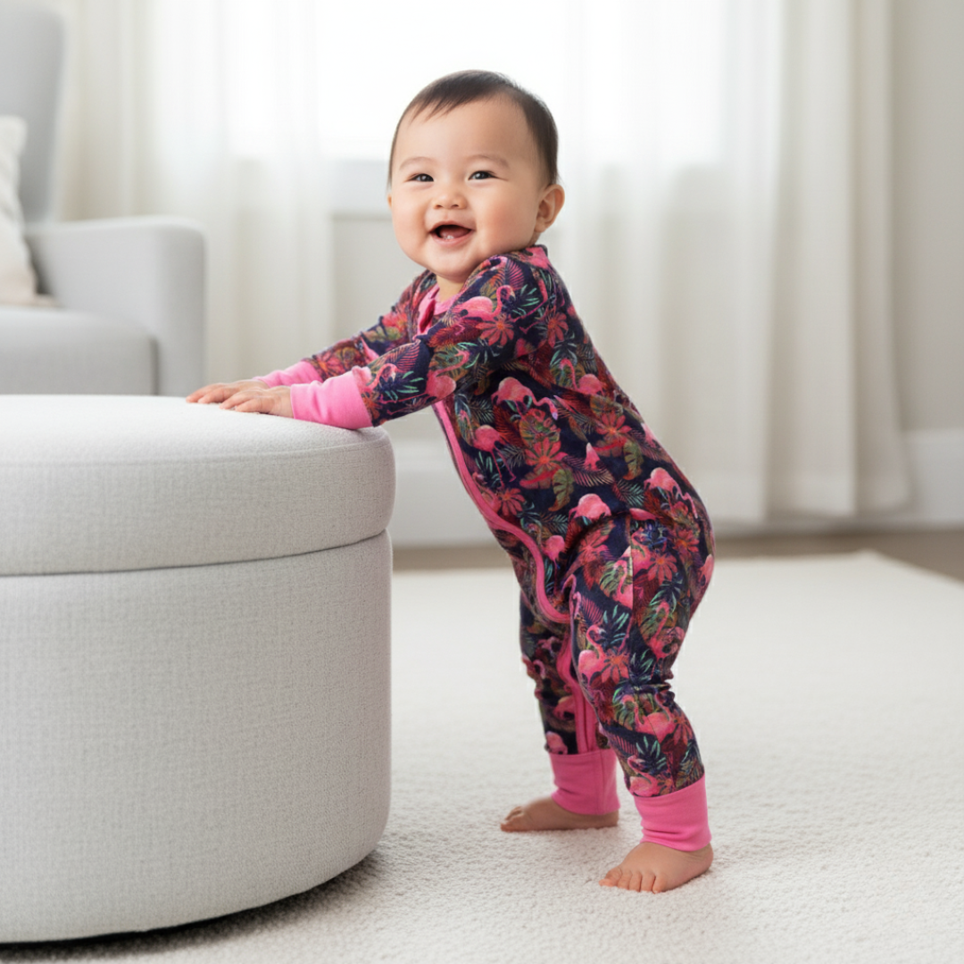 Bamboo Zippy Pajama Flamingo