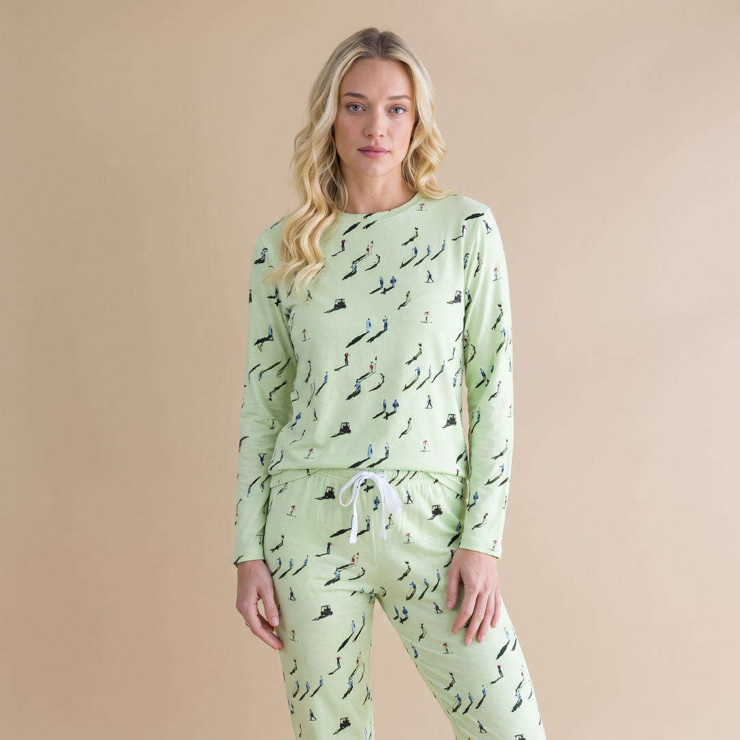Unisex Adult Bamboo Pajama Set Tee Time