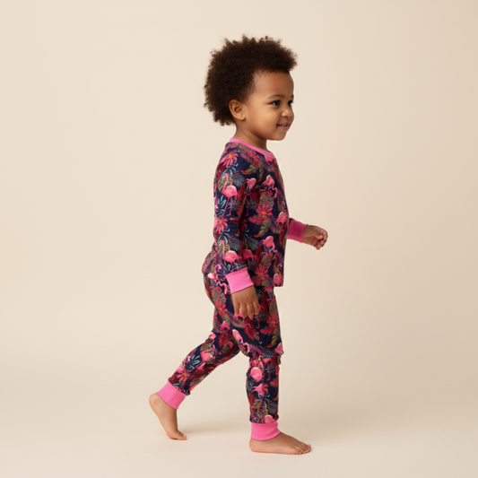 Bamboo Two Piece Pajama Flamingo